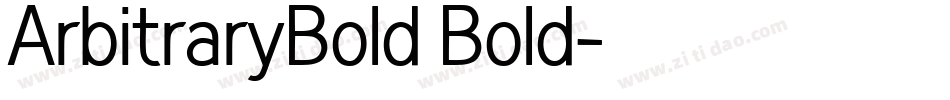 ArbitraryBold Bold字体转换